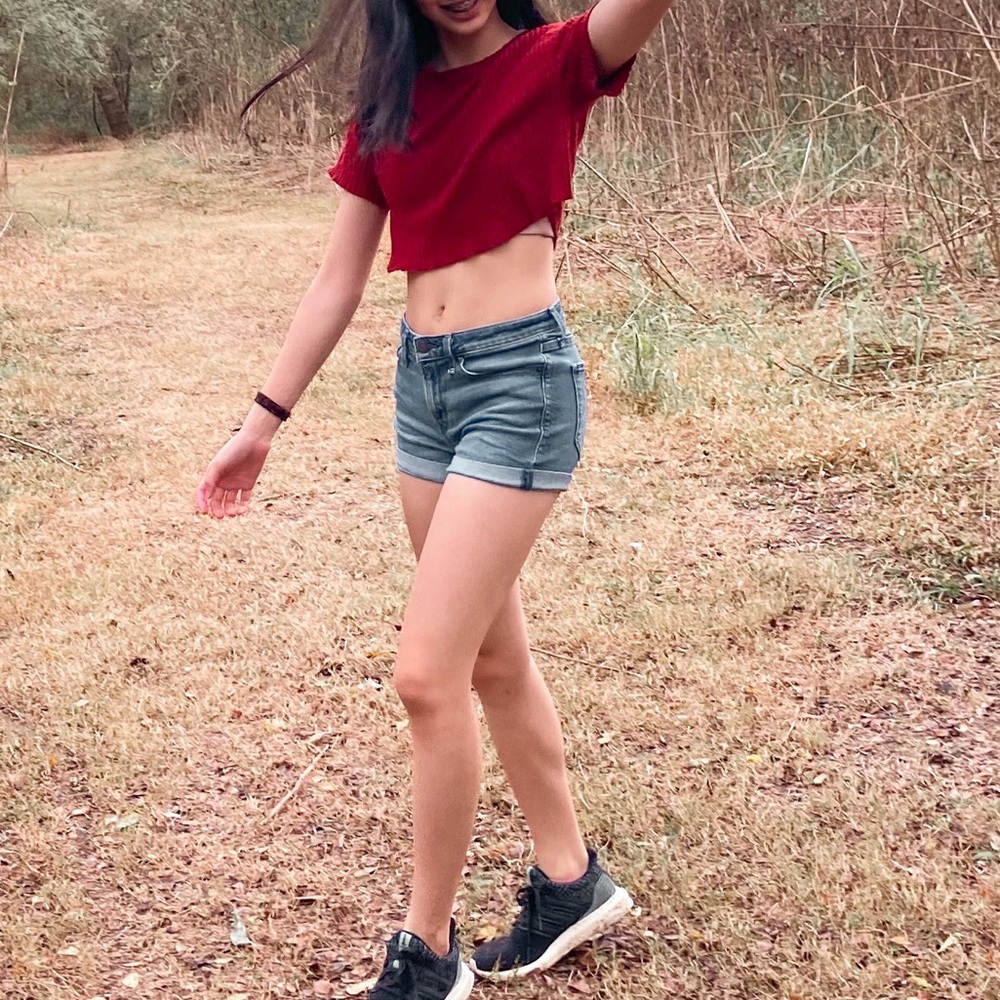Urban outfitters red crop top